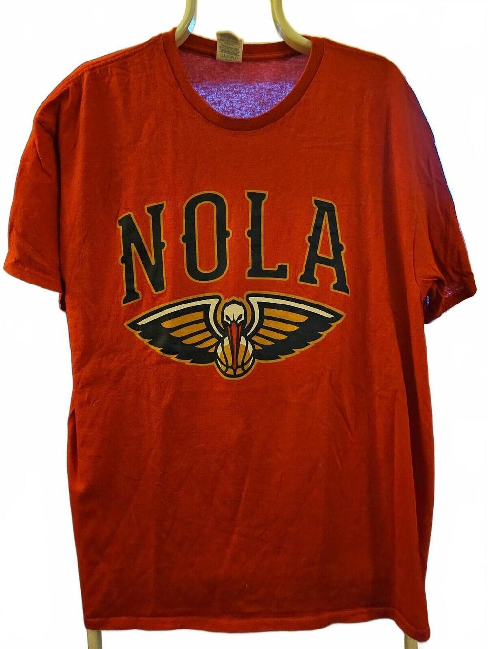 New Orleans Pelicans Logo NBA Basketball Game Day Giveaway T-shirt Size XL - EUC